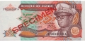 Zaire 500 1989 UNC P-34/S [Specimen]